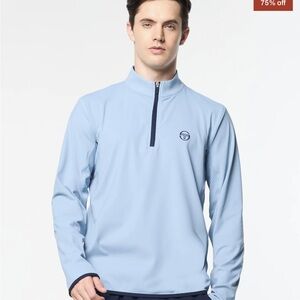 Sergio Tacchini Sky Blue Quarter-Zip Top